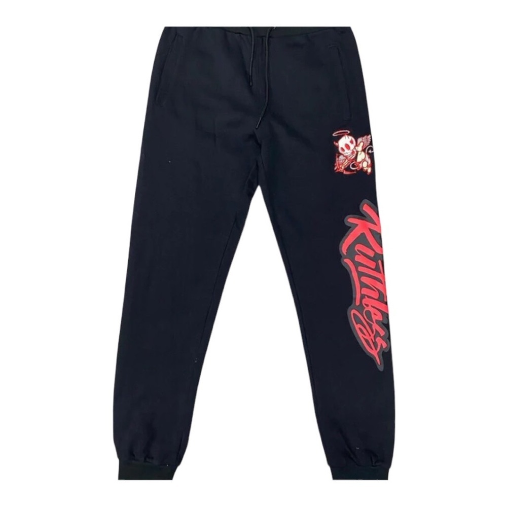 BKYS Black Men’s Fear Ends Jogger Sweatpants Pants size Medium